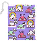 Cloud Seamless Pattern Drawstring Pouch (5XL) Back