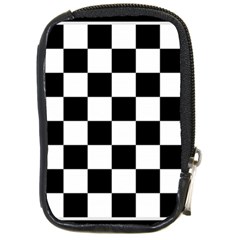 Chess Board Background Design Compact Camera Leather Case by Apen