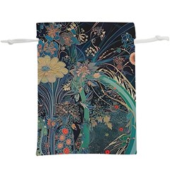 Bird Flower Tree Forest Lightweight Drawstring Pouch (xl) by Jatiart