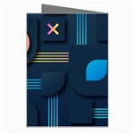Gradient Geometric Shapes Dark Background Greeting Card Right