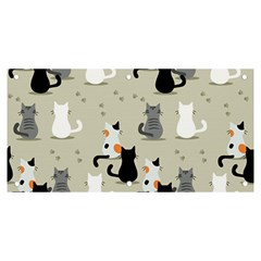 Cute Cat Seamless Pattern Banner And Sign 6  X 3  by Ravend