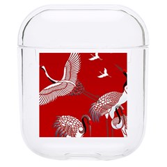 Japanese Crane Bird Art Hard Pc Airpods 1/2 Case by Cendanart