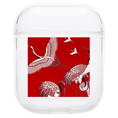 Japanese Crane Bird Art Soft Tpu Airpods 1/2 Case by Cendanart