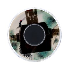 Japanese Crane Painting Of Bird On-the-go Memory Card Reader by Cendanart