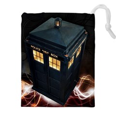 Tardis Bbc Doctor Who Dr Who Drawstring Pouch (4xl) by Cendanart