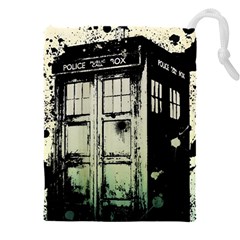 Doctor Who Tardis Drawstring Pouch (4xl) by Cendanart