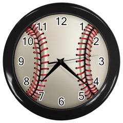 Baseball Wall Clock (black) by Ket1n9
