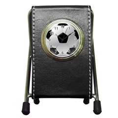 Soccer Ball Pen Holder Desk Clock by Ket1n9