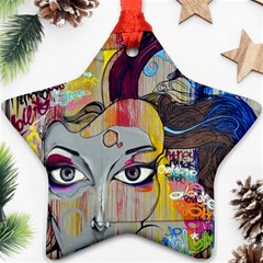 Graffiti Mural Street Art Painting Ornament (star) by Ket1n9