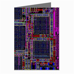 Cad Technology Circuit Board Layout Pattern Greeting Card by Ket1n9