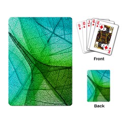 Sunlight Filtering Through Transparent Leaves Green Blue Playing Cards Single Design (rectangle) by Ket1n9