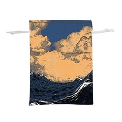 Wave Aesthetic Ocean Retro Sea Vintage Lightweight Drawstring Pouch (s) by Cendanart