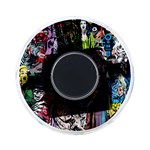 Vintage Horror Collage Pattern On-the-Go Memory Card Reader Front