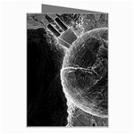 Space Universe Earth Rocket Greeting Card Right