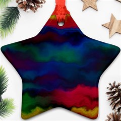 Watercolour Color Background Star Ornament (two Sides) by Ket1n9