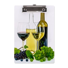 White Wine Red Wine The Bottle A5 Acrylic Clipboard by Ket1n9