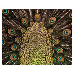 Peacock Feathers Wheel Plumage Premium Plush Fleece Blanket (medium) by Ket1n9