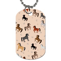 Horses For Courses Pattern Dog Tag (one Side) by Ket1n9