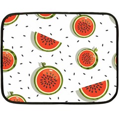Seamless Background Pattern-with-watermelon Slices Fleece Blanket (mini) by Ket1n9