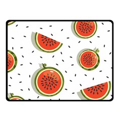 Seamless Background Pattern-with-watermelon Slices Fleece Blanket (small) by Ket1n9