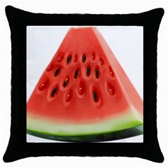 Seamless Background With Watermelon Slices Throw Pillow Case (black) by Ket1n9