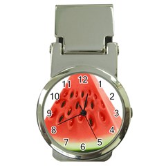 Seamless Background With Watermelon Slices Money Clip Watches by Ket1n9