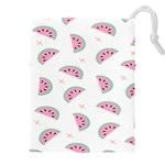 Fresh Watermelon Slices Texture Drawstring Pouch (4XL) Front