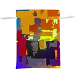 Abstract Vibrant Colour Lightweight Drawstring Pouch (XL) Back