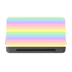 Cute Pastel Rainbow Stripes Memory Card Reader With Cf by Ket1n9