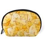Cheese Slices Seamless Pattern Cartoon Style Accessory Pouch (Large) Back