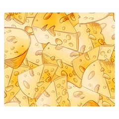 Cheese Slices Seamless Pattern Cartoon Style Premium Plush Fleece Blanket (small) by Ket1n9