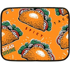 Seamless Pattern With Taco Fleece Blanket (mini) by Ket1n9