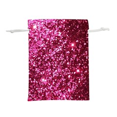 Pink Glitter Lightweight Drawstring Pouch (l) by Hannah976