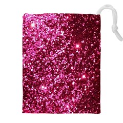 Pink Glitter Drawstring Pouch (4xl) by Hannah976