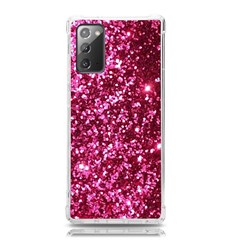 Pink Glitter Samsung Galaxy Note 20 Tpu Uv Case by Hannah976