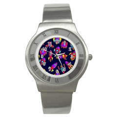Space Patterns Stainless Steel Watch by Hannah976