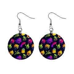 Space Patterns Mini Button Earrings by Hannah976