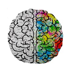 Brain Mind Psychology Idea Drawing Standard 15  Premium Round Cushions by Ndabl3x