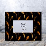 Abstract Art Pattern Warm Colors White Tabletop Photo Frame 4 x6  Front
