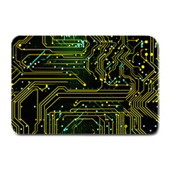 Circuits Circuit Board Yelow Plate Mats by Ndabl3x