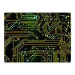 Circuits Circuit Board Yelow Two Sides Premium Plush Fleece Blanket (Mini) 35 x27  Blanket Back