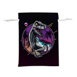 Style Dinosaur  80s Synth Retrowave Lightweight Drawstring Pouch (S) Front