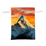 Snow Capped Mountain Himalayas Clouds Landscape Nature Lightweight Drawstring Pouch (S) Back