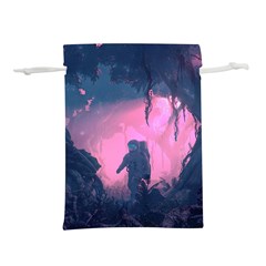 Beeple Astronaut Spacesuit 3d Digital Art Artwork Jungle Lightweight Drawstring Pouch (s) by Cendanart