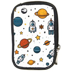 Set Cartoon Symbol Pattern Compact Camera Leather Case by Bedest