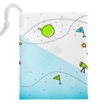 Astronaut Spaceship Drawstring Pouch (4XL) Back