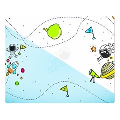 Astronaut Spaceship Premium Plush Fleece Blanket (large) by Bedest