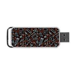 Doodles School Background Art Pattern Portable Usb Flash (one Side) by Bedest