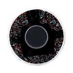 Doodles School Background Art Pattern On-the-Go Memory Card Reader Back