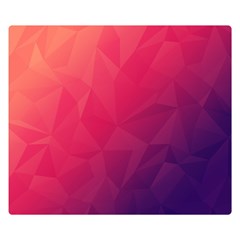 Color Triangle Geometric Textured Two Sides Premium Plush Fleece Blanket (small) by Grandong